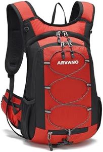 Arvano Zaino Bicicletta, Leggero Zaino Bici per Uomo e Donna 15L Zainetto Ciclismo Zaino per Idratazione per Enduro Mountain Bike Corsa MTB Running (Rosso)