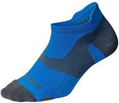 2XU Unisex Vectr Cushion No Show Socks - Provides Advanced Support for Running - Blue/Grey - Size Small