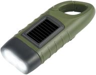 EKNBKE Hand Crank Solar Flashlight,