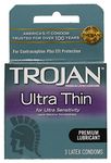 Trojan ultra thin lubricated condoms - box of 3