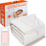 Wärmer Diamond Lattice Tie Down Electric Heated Blanket - Control with 3 Heat Settings, Detachable Controller, Machine Washable - Single Size 135cm x 65cm