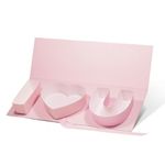 Geoto 6 Pack I Love You Heart Shaped Empty Valentine's Day Gift Packaging Boxes (Pink)