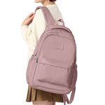 WEPLAN School Bag School Backpack for Girls, Lightweight School Bags for Teenage Girls, Waterproof Schoolbag Backpack for College School Girls Boys Casual Backpack Dayback Women Bookbag,Pink