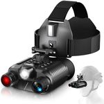 Dsoon Night Vision Goggles, Upgraded Rechargeable Head-Mounted Night Vision Binoculars with Infrared, Hands Free, Tactical Flashlight, 1312FT, 8X Digital Zoom