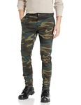 dickies Men's Skinny Straight Fit Work Pant Utility, Hunter Green Camo V1, 28W x 30L