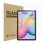 Simpeak 2 Pack Screen Protector Compatible with Samsung Galaxy Tab S6 Lite 2024/2022/2020, Tempered Glass Screen Protectors Replacement for Samsung Tab S6 Lite 10.4, Film clear [9H Hardness]