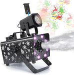 Upgraded Hakuta 800W Snow Machine with 8 LED RGB Lights, LED Projection, and 2 Wireless Remotes, Perfect for Christmas, Halloween,Parties, Wedding and DJ Stage