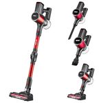 INALSA Cordless Stick Vacuum Cleaner 250W|28KPA Powerful Suction|Digital touch Display|3 Speed Control|Flexible 180°Rotation|Motorised brush With LED Light|800 ML Dust Tank|3 Layer filteration,Ozoy Go
