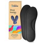 Home Genie Memory Foam Shoes Insole | shoe Insoles for All Shoes | Shoe Insole for heel pain | Super Soft Absorption Pads Comfortable, Soft, Durable, Washable (Size - 7, Pack of 2, Black)