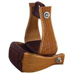 HILASON 172156-3-BG 3in Oak Wood Bell Stirrups