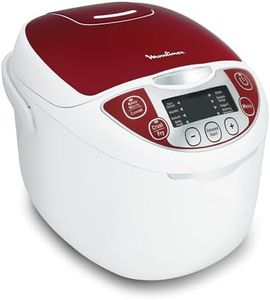 Moulinex Multicuiseur électrique, 12fonctions, Facilité d'utilisation, Cuisson intelligente, Utilisation pratique, Nettoyage facile, MK7051F1, Rouge et Blanc