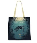 The Purple Tree Beach Dreams Tote Bag With Ocean Theme For Women - 1 Pc, Woman Tote Bag, Eco-Friendly Tote Bag, Underwater Wonder Tote Bags, Gifts For Women - Tote Bag, Green