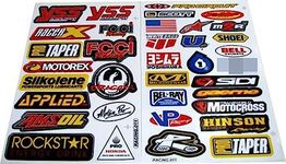 Racing Gear Decal Sticker Mx Motocross Dirt Bike ATV 2 Sheets #R203 by Rockstar