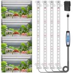 Wiaxulay Grow Lights for Indoor Plants Full Spectrum, 6000K Plant Light for Indoor Plants, LED Grow Light Strips with Auto Timer 6/12/16Hrs, 5 Dimmable Levels, 3 Switch Modes for Hydroponics Seedling