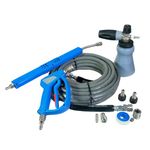 MTM Hydro Acqua Shine Car Detailing Kit PF22.2 Foam Cannon, Swivel Pressure Washer Car Wash Sprayer Gun, Foam Lance, 50’ Non-Marking Gray Pressure Washer Hose, and Stainless Steel Fittings