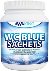 Pastilles WC Chimique camping-car Blue Sachets 15x10gr, Hygiénie et désodorise, Parfum frais et agréable, pour réservoir d'eau noire Potti, Cassete, Caravane, Camper, Poti, Liqua Résidus, Décomposer…