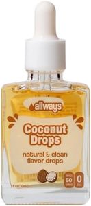 Allways Drops Natural Coconut Water Enhancer | Sugar-Free, Zero Calories, Monk Fruit Sweetened | Glass Bottle for On-the-Go Hydration | Kids & Adults | 50 Servings