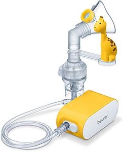 Beurer IH 58 Kids Inhalator mit Giraffen-Aufsteckfigur zur Verneblung von flüssigen Medikamenten, für eine effektive Inhalation bei Kindern, mit hoher Verneblungsleistung und kurzer Inhalationszeit
