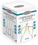 Lay-Z-Spa BWA0008 Premium Plastic Champagne Flutes,187ml, (Set of 4), Virtually Unbreakable Ultra Clear Glasses, Reusable & Dishwasher Safe, Ideal for Hot Tubs, Pools, Camping & Picnics, Transparent