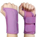 NuCamper Wrist Brace Carpal Tunnel Right Left Hand for Men Women, Night Wrist Sleep Supports Splints Arm Stabilizer with Compression Sleeve Adjustable Straps,for Tendonitis Arthritis Pain Relief