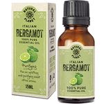 Natural Planet Italian Bergamot Essential Oil 15ML Natural 100% Pure & Undiluted Therapeutic Grade Pure, Undiluted & Cruelty Free