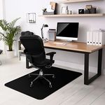 Kuyal Chair mat for Hard Floors 36 x 48 inches Rectangle Floor Mats Wood/Tile Protection Mat for Office & Home, Black