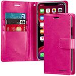 Goospery Blue Moon Wallet for Apple iPhone 11 Pro Case (5.8 inches) Leather Stand Flip Cover (Hot Pink) IP11P-BLM-HPNK