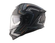Vega Zap Explore D/V Full Face Motorcycle Helmet with Dual Visor, Shock Absorbing Liner, Comfortable Interior, Lightweight Build, Aerodynamic Design, and Trendy Dull Black Grey Finish Dull Black Grey-L