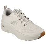 Skechers Arch FIT D'LUX Mens Sneaker, Off White Mesh Synthetic, 7 UK