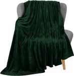 Utopia Bedding Fleece Blanket Throw Size [Forest Green, 60x50 Inch] - 300 GSM Blankets with Anti-Static Microfiber - Lightweight, Fuzzy, Cozy Blanket for Bed, Couch and Sofa - Suitable for All Seasons