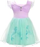 Dressy Daisy Princess Mermaid Dress Up Clothes Halloween Fancy Party Tulle Skirt Summer Outfit for Toddler Girls Size 4