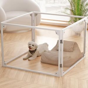 Acrylic Dog Playpen Dog Playpen Indoor Puppy Pen Pets Fence Puppies Cage10 Panels for Puppies Dog Play Pens for Dogs Indoor (4)