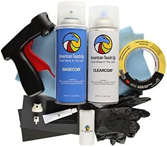 American Touch Up Paint Compatible with Audi Q7 | LR9A/R6/R6R6/R9A Calla White | Spray Paint - Basecoat/Clearcoat KIT