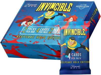 2025 Invincible Season 1 Keepsake Holo Breaker Box, Breakers Edition, 2 Packs Per Box, Holo Mirror Cards, Relics, Case-Based Inserts, 600-Card Checklist