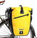 Rhinowalk Bike Bag Waterproof Bike Pannier Bag 27L,(for Bicycle Cargo Rack Saddle Bag Shoulder Bag Laptop Pannier Rack Bicycle Bag Professional Cycling Accessories)-Yellow