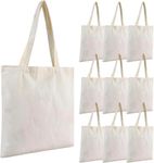 E ELAINFIA 12-Pack 16 * 15IN Canvas Tote Bags Multipurpose Reusable Grocery Bag for Creative DIY, Gift Bags, Advertising Bags,Shopping Bags