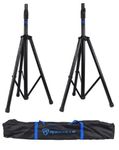 Rockville RVSS3 Pair Tripod DJ PA Speaker Stands Push Button Air Lowering System