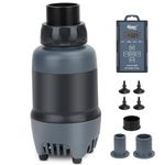 hygger Aquarium Water Pump, 2500L/H 30W Submersible Water Pump with LCD Display Controller, Water Feature Pump with 4 Water Circulation Modes, Water Fountain Pump with 3 Nozzles for Fish Tank