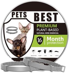 2 Pcs Cat Repellent Collar, Cat Repellent Treatment Collars, Adjustable Waterproof Collar for Cats Puppy, One Size Fits All Breeds, 16 Months Protection (Grey)