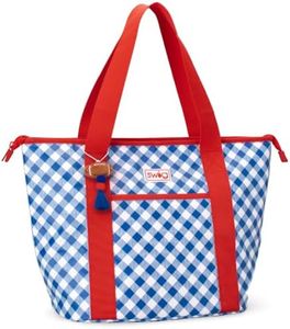Swig Life Zippi Insulated Cooler Bag, Collapsible Soft Cooler, Royal + Red