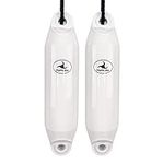 Hurricane Fenders Original Series Boat Fender PM01 40cm x 10cm (16" x 4") - White - Pack Of Two