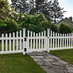 3ft H x 3.5ft W (1 Gate) No Dig Zippity All American Gate Kit, White Vinyl Picket Yard Fence Gate w/Hardware Included for All American Fence, Outdoor Gate for Patio & Yard, ZP19043