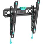 ONKRON Tilting TV Wall Bracket 32 inch - 70 Inch TVs & Screens, Flush TV Wall Mount Tilt Weight up to 60 kg - Universal TV Wall Bracket VESA 75x75 - VESA 400x400/Low Profile TV Wall Mount TM5-B Black