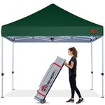 MASTERCANOPY Pop Up Canopy Tent Commercial Instant Canopies with Heavy Duty Roller Bag (10x10, Forest Green)