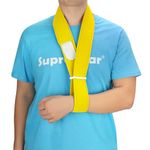 supregear Arm Sling, Adjustable Collar and Cuff Sling, Lightweight Simple Shoulder Immobilizer Arm Elbow Support Strap for Men Women, One Size Fits Most, Yellow