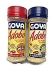 2-pack Goya Adobo All Purpose Seasoning, (1) with Pepper & (1) Without Pepper, 8-ounce [1 of Each]