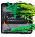 Lobo Lures #222 Green Machine Tuna Bullet Commotion Splash Fishing Daisy Chain 400lb Leader & 10/0 Hook