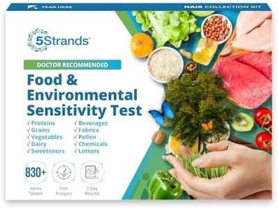 5Strands Food & Environmental Sensitivity Test for Adults & Children, 855 Items Tested, Kids Intolerance Testing Kit, at-Home Hair Analysis, Results in 5 Days