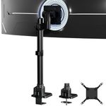 Monitor-Arm Ultrawide Heavy Duty 27-57'' - Aluminum Single Monitor Mount holds up to 59.4lbs, Adjustable Desk Mount Stand, VESA75/100/200mm, Black