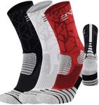 ELITE-N-TITLED Elite Sport Socks (3PK BLACK/WHITE/RED)